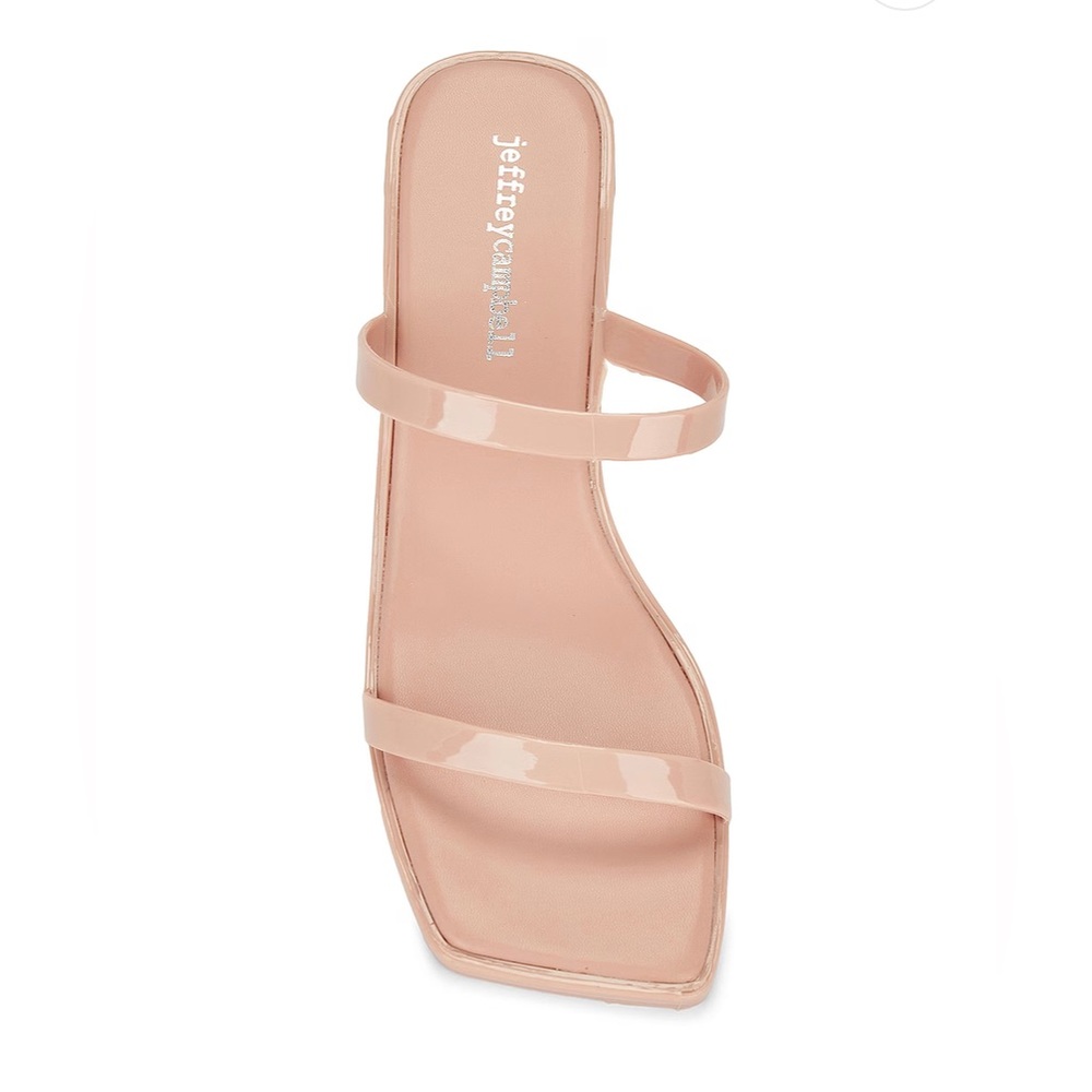 Like new Jeffrey Campbell Jelly Slide Sandal Block Heels Blush Womens Size 7